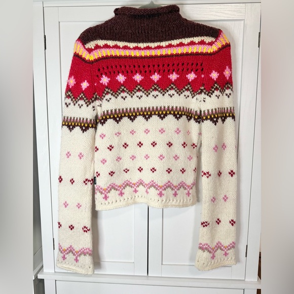 Abercrombie & Fitch Vintage Y2K Women’s Medium Fair Isle Lambswool Knit Sweater - Picture 6 of 6